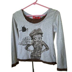 Y2K 2008 Betty Boop Long Sleeve Shirt Excellent Condition rare